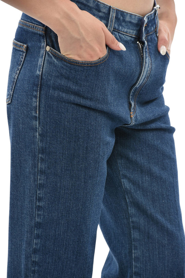 Blue Straight High Rise Jeans 3