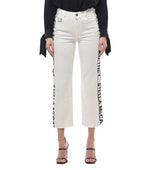 White Straight High Rise Jeans 1