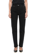 Black Straight Mid Rise Jeans 1