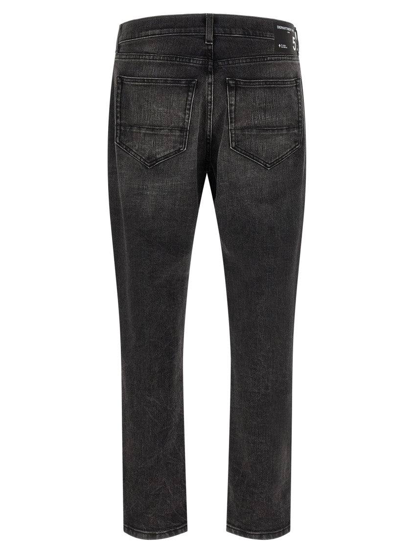 Black Tapered Mid Rise Jeans 2