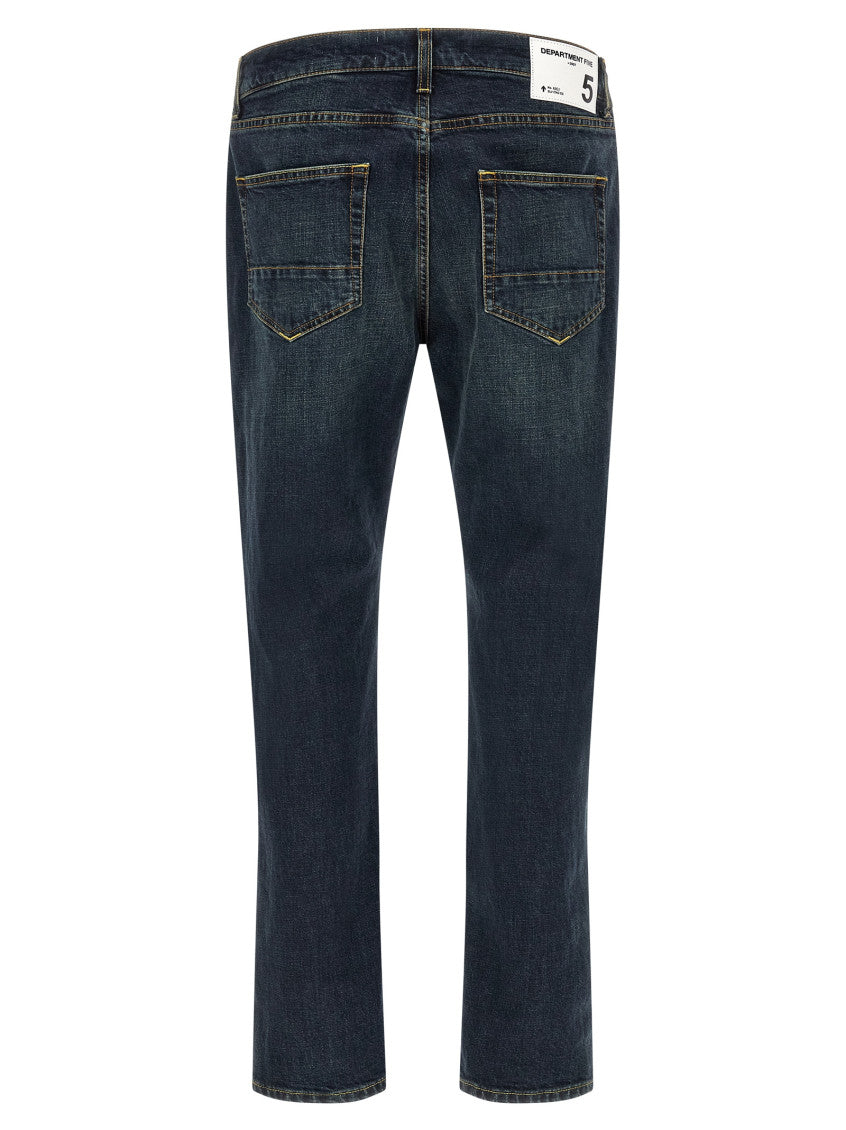 Blue Relaxed Mid Rise Jeans 2