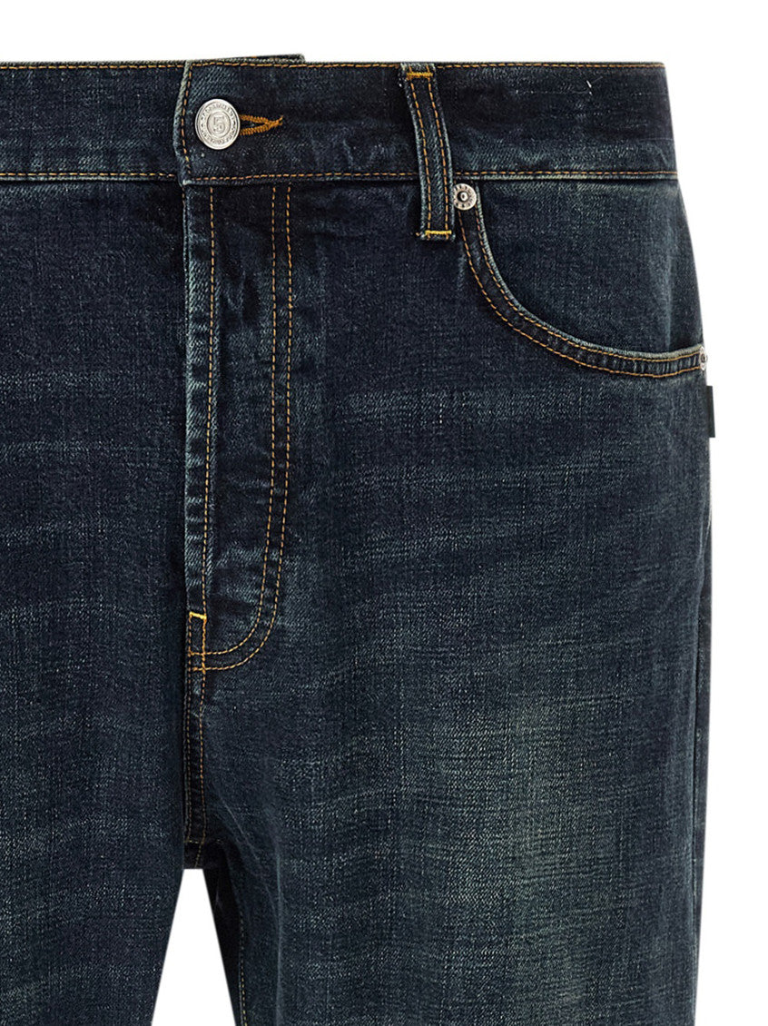 Blue Relaxed Mid Rise Jeans 3