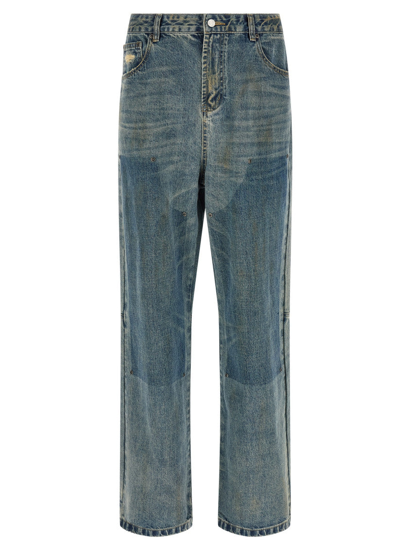 Blue Relaxed Mid Rise Jeans 1