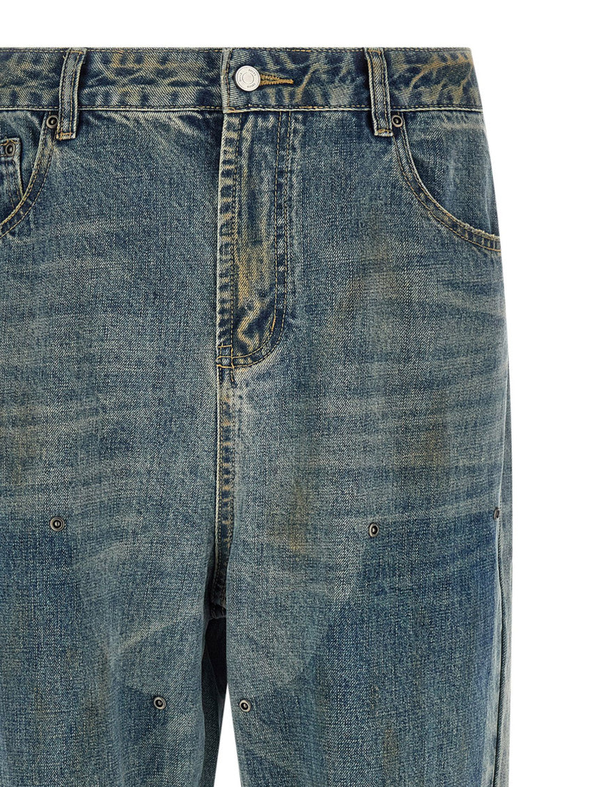 Blue Relaxed Mid Rise Jeans 3