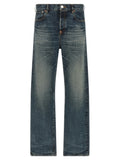 Blue Straight Mid Rise Jeans 1