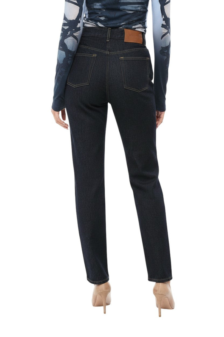 Blue Straight High Rise Jeans 2