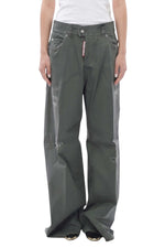 Green Loose Low Rise Jeans 1