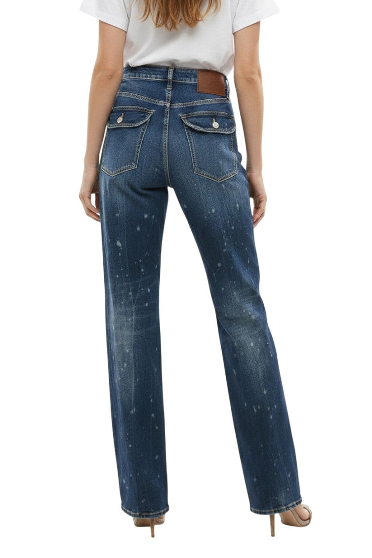 Blue Regular High Rise Jeans 2