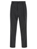 Grey Relaxed Pleated Pants 1
