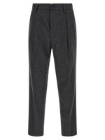 Grey Relaxed Pleated Pants 1
