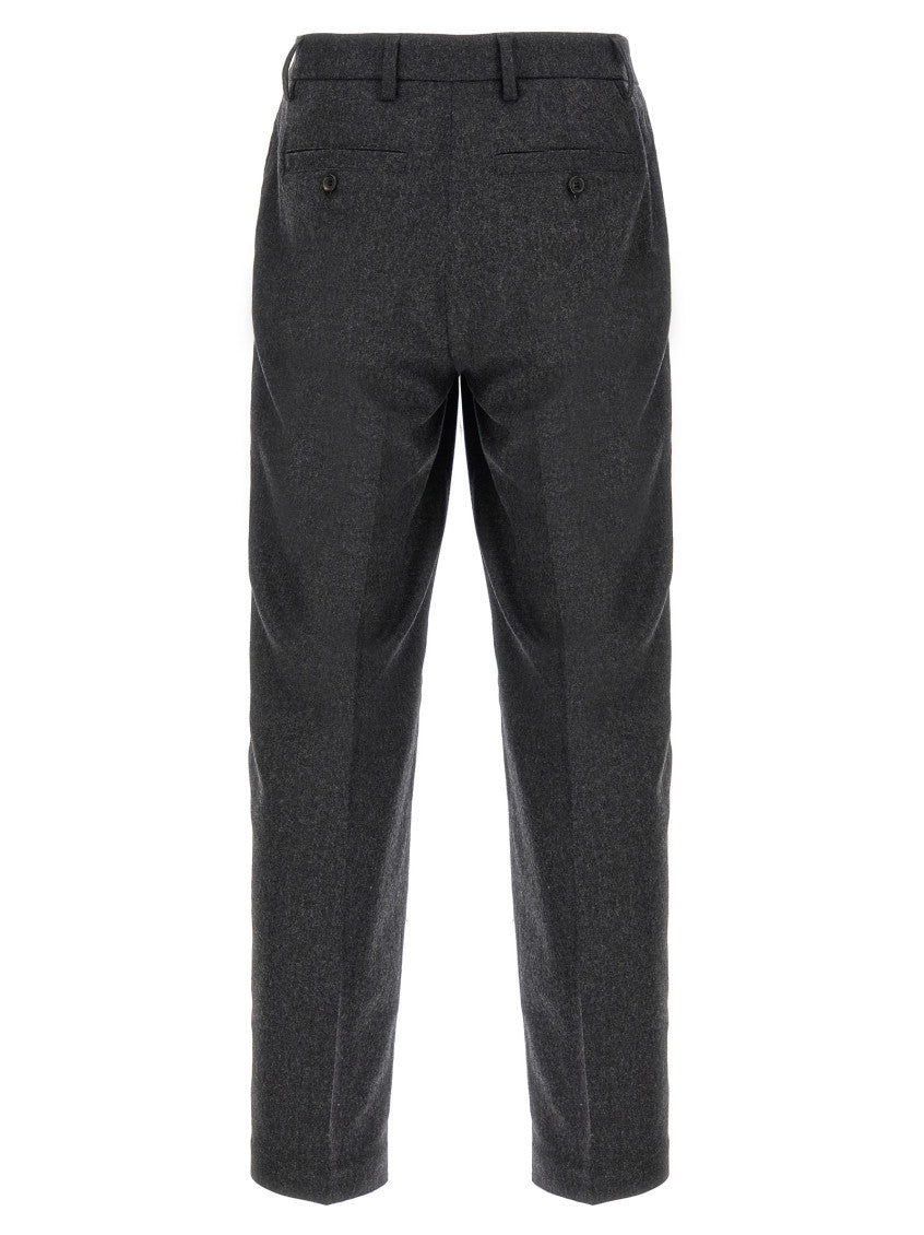 Grey Relaxed Pleated Pants 2