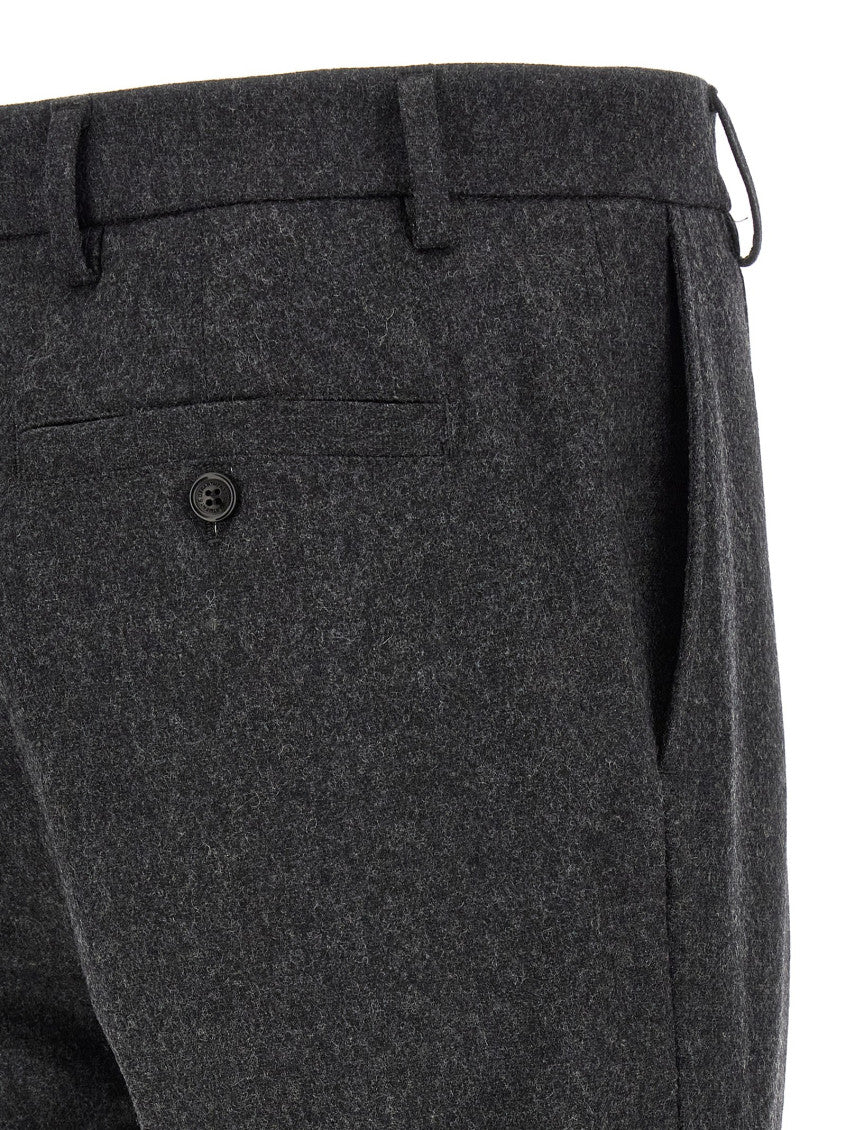 Grey Relaxed Pleated Pants 4