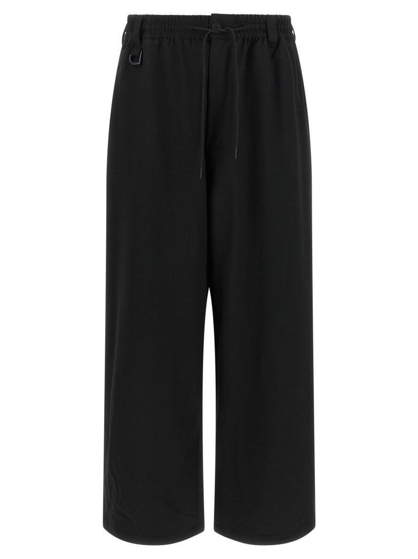 Black Relaxed Drawstring Pants 1