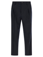 Blue Loose Pleated Pants 1
