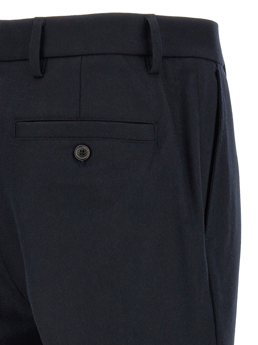 Blue Loose Pleated Pants 4