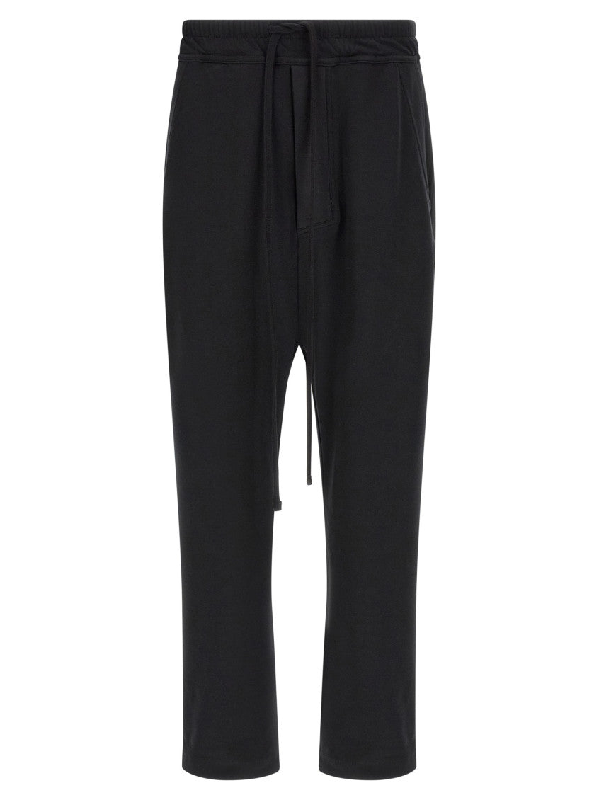 Black Relaxed Drawstring Pants 1