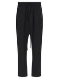 Black Relaxed Drawstring Pants 1
