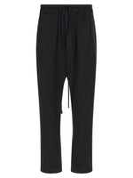 Black Relaxed Drawstring Pants 1