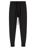 Black Relaxed Drawstring Pants 1
