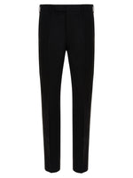Black Slim Flat Front Pants 1