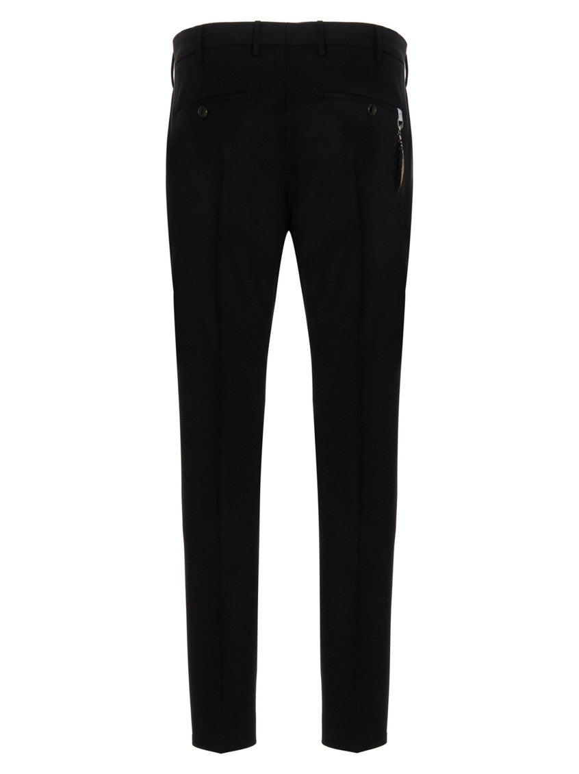 Black Slim Flat Front Pants 2