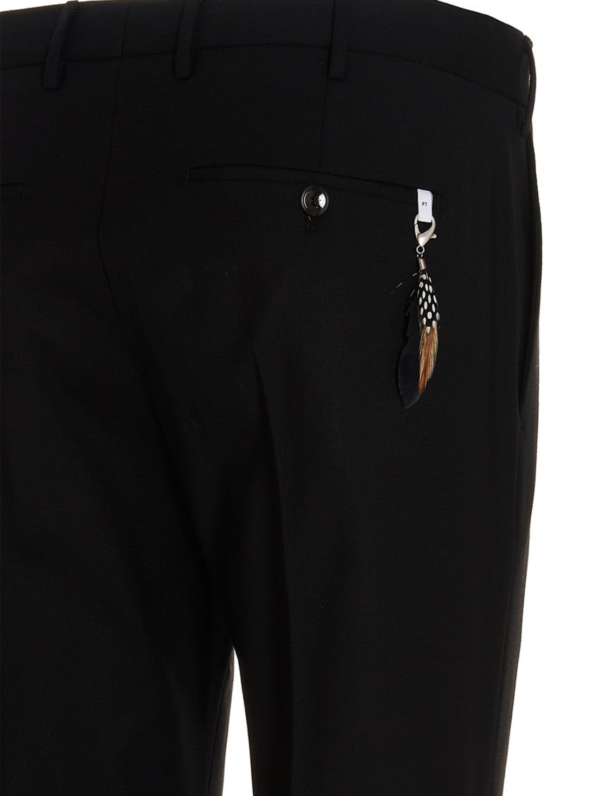 Black Slim Flat Front Pants 4