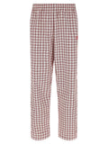 Red Straight Drawstring Pants 1