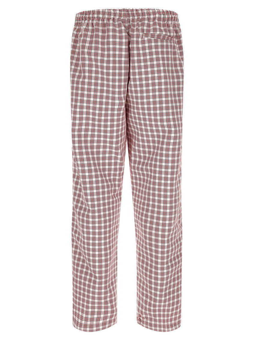 Red Straight Drawstring Pants 2
