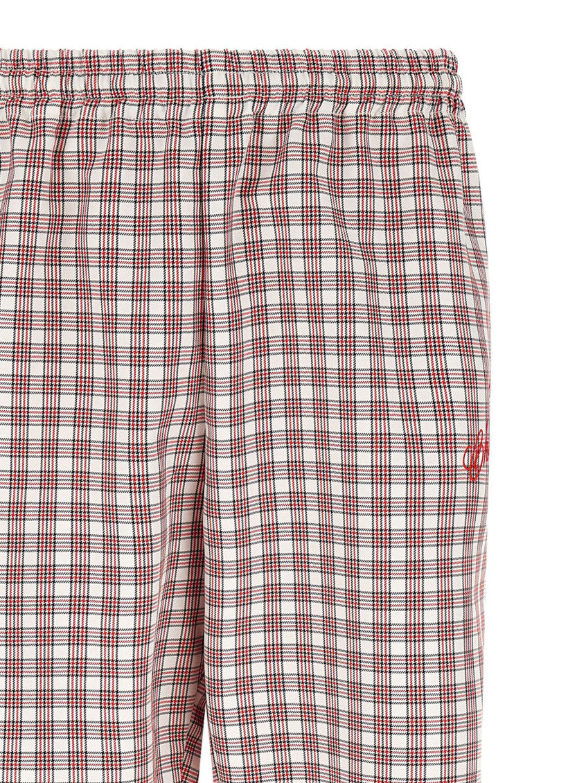 Red Straight Drawstring Pants 3
