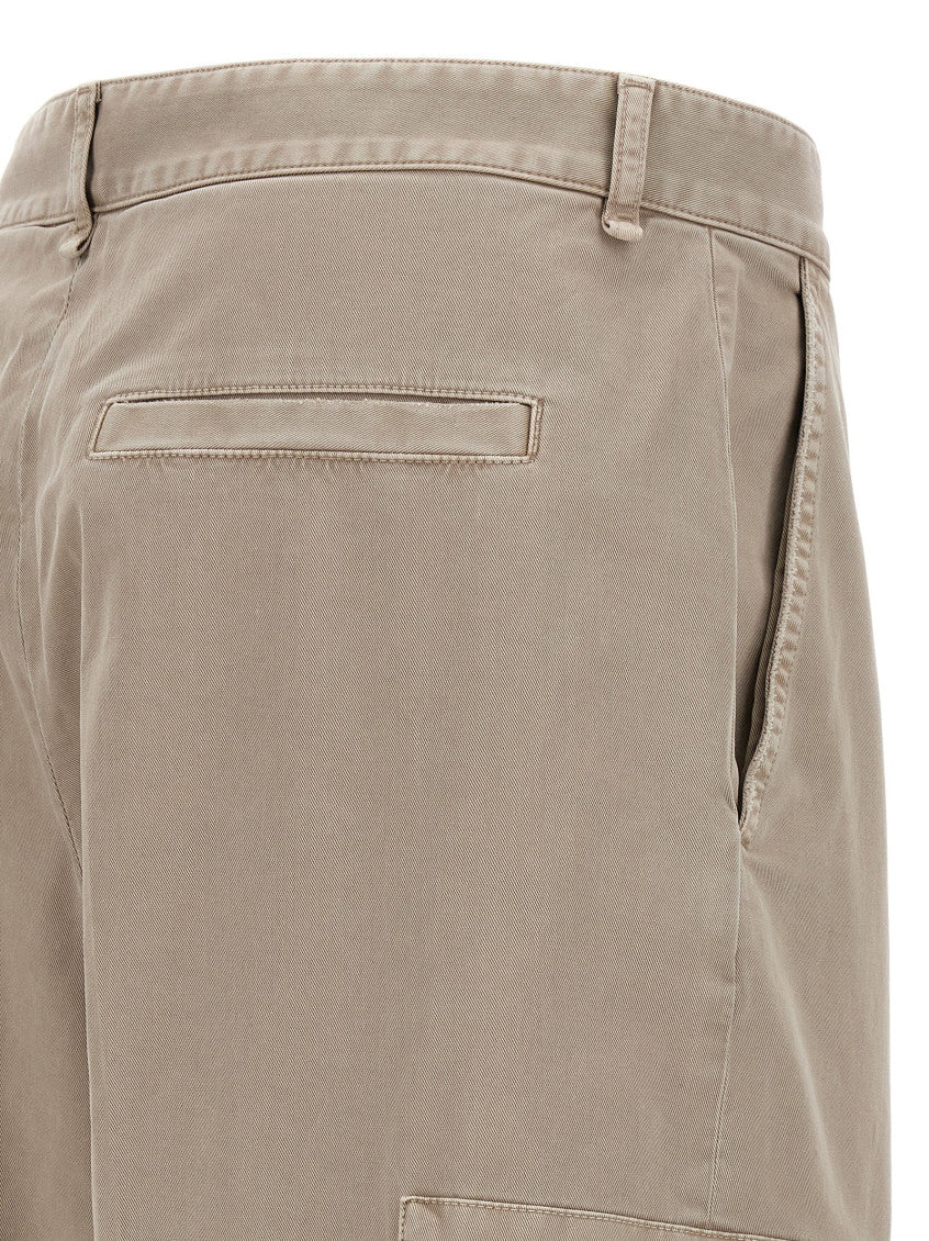 Beige Straight Cargo Pants 4