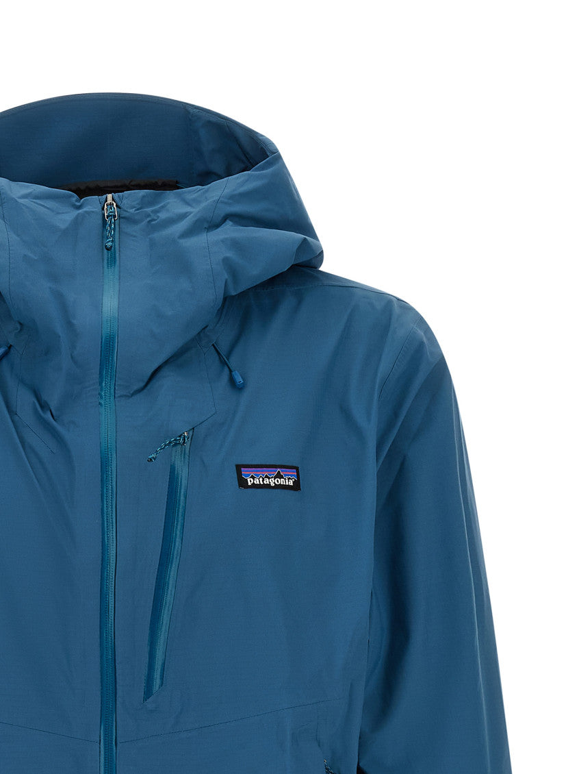 Blue Solid Hooded Jacket 3