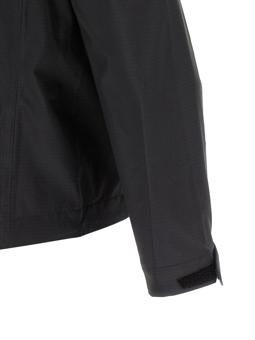 Black Solid Hooded Jacket 4