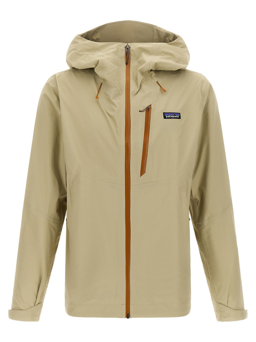Beige Solid Hooded Jacket 1