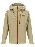 Beige Solid Hooded Jacket 1