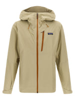 Beige Solid Hooded Jacket 1