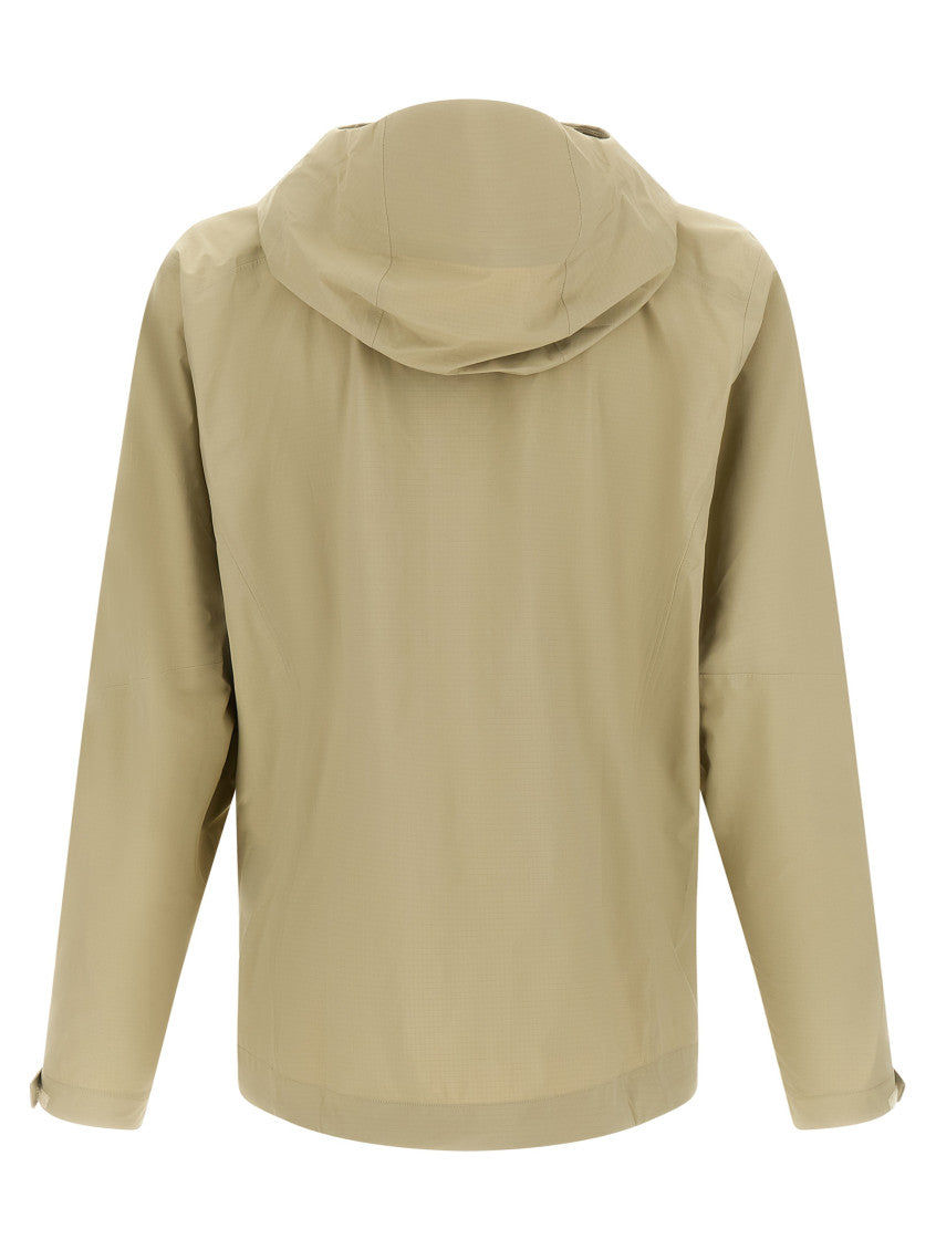 Beige Solid Hooded Jacket 2