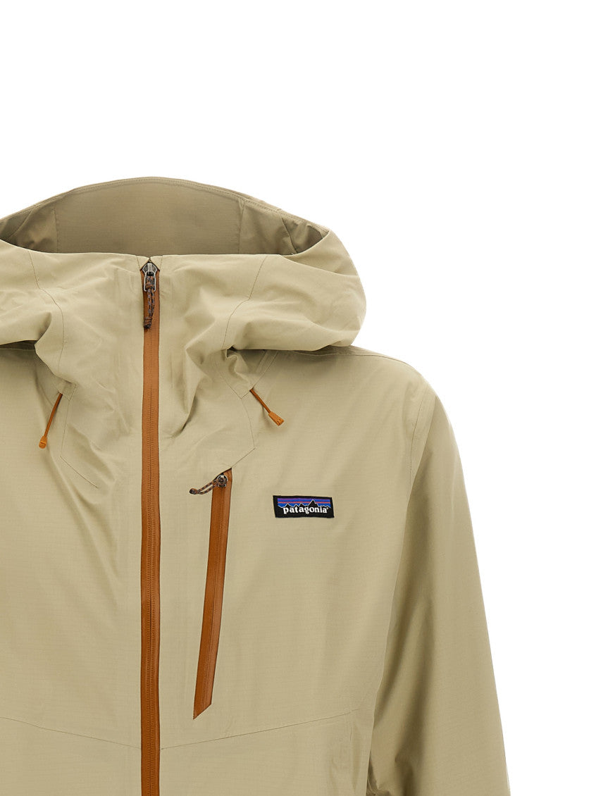 Beige Solid Hooded Jacket 3