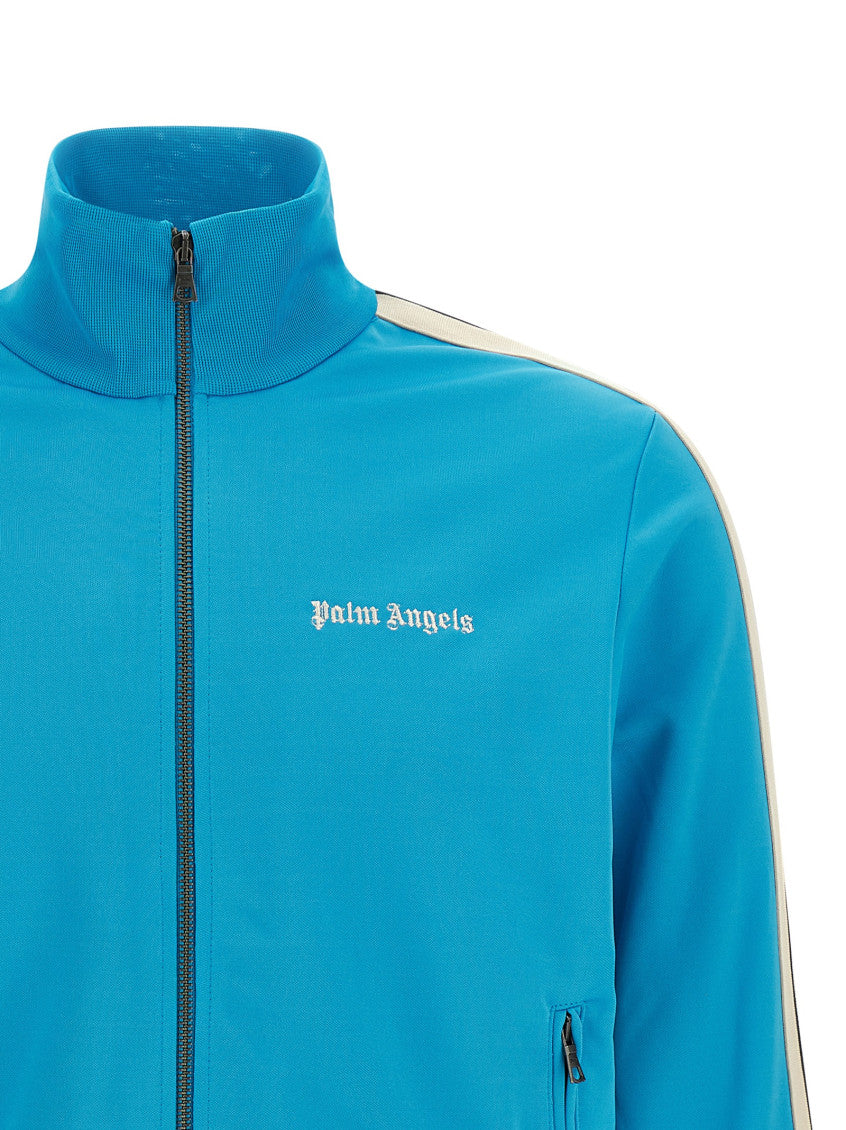 Light Blue Logo Mock Collar Jacket 3