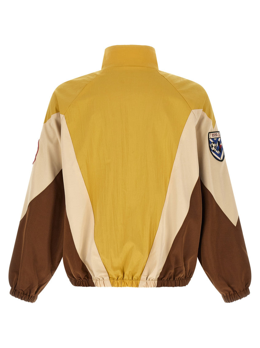 Multicolor Chevron Mock Collar Jacket 2