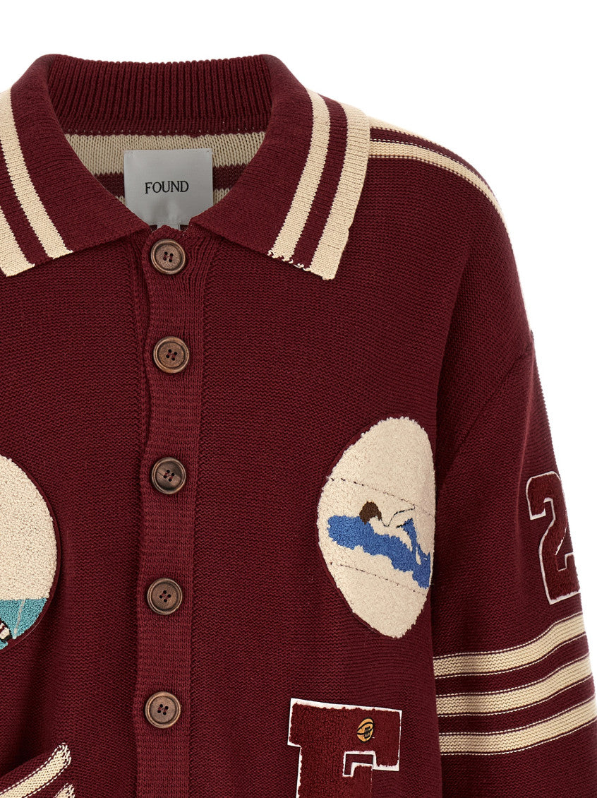 Maroon Collared Cardigan Jacket 3