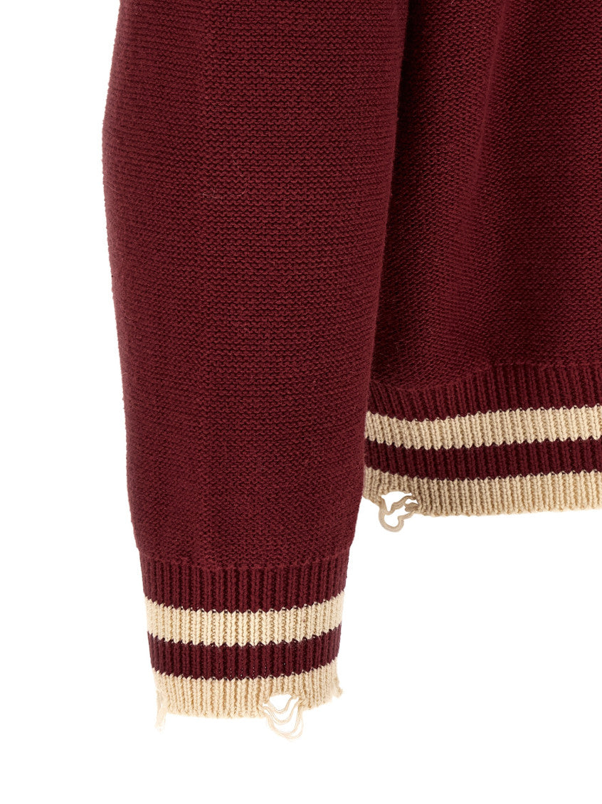 Maroon Collared Cardigan Jacket 4
