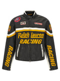 Black Graphic Band Collar Jacket 1
