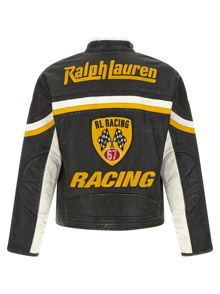 Black Graphic Band Collar Jacket 2