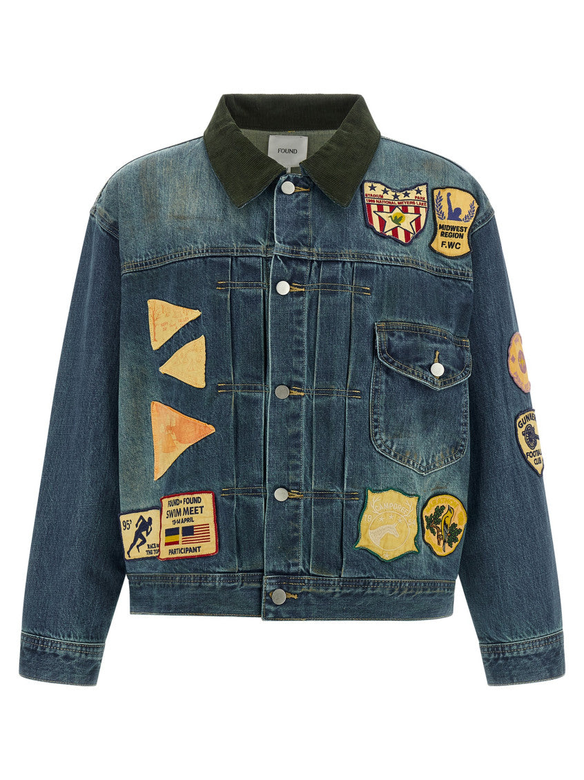 Blue Patchwork Denim Jacket 1