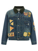 Blue Patchwork Denim Jacket 1