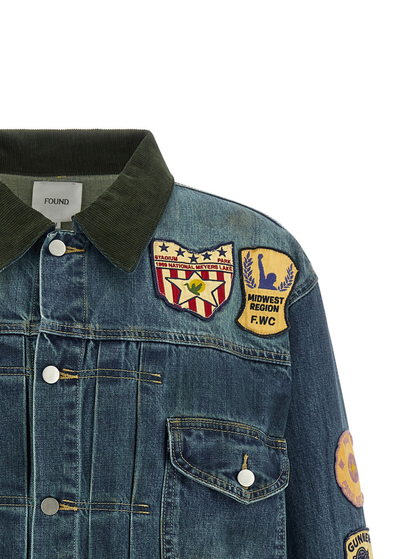 Blue Patchwork Denim Jacket 3
