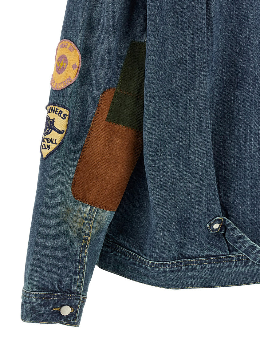 Blue Patchwork Denim Jacket 4