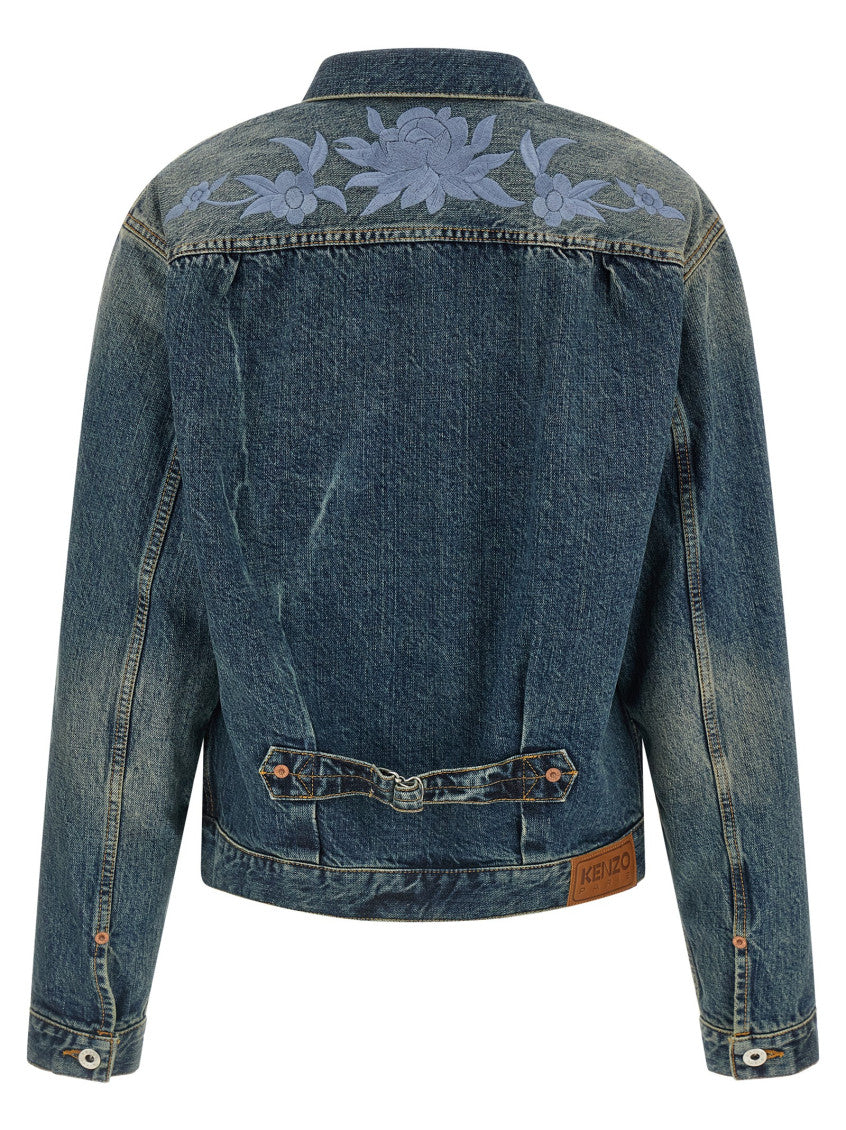 Blue Floral Denim Jacket 2