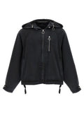 Black Solid Hooded Jacket 1