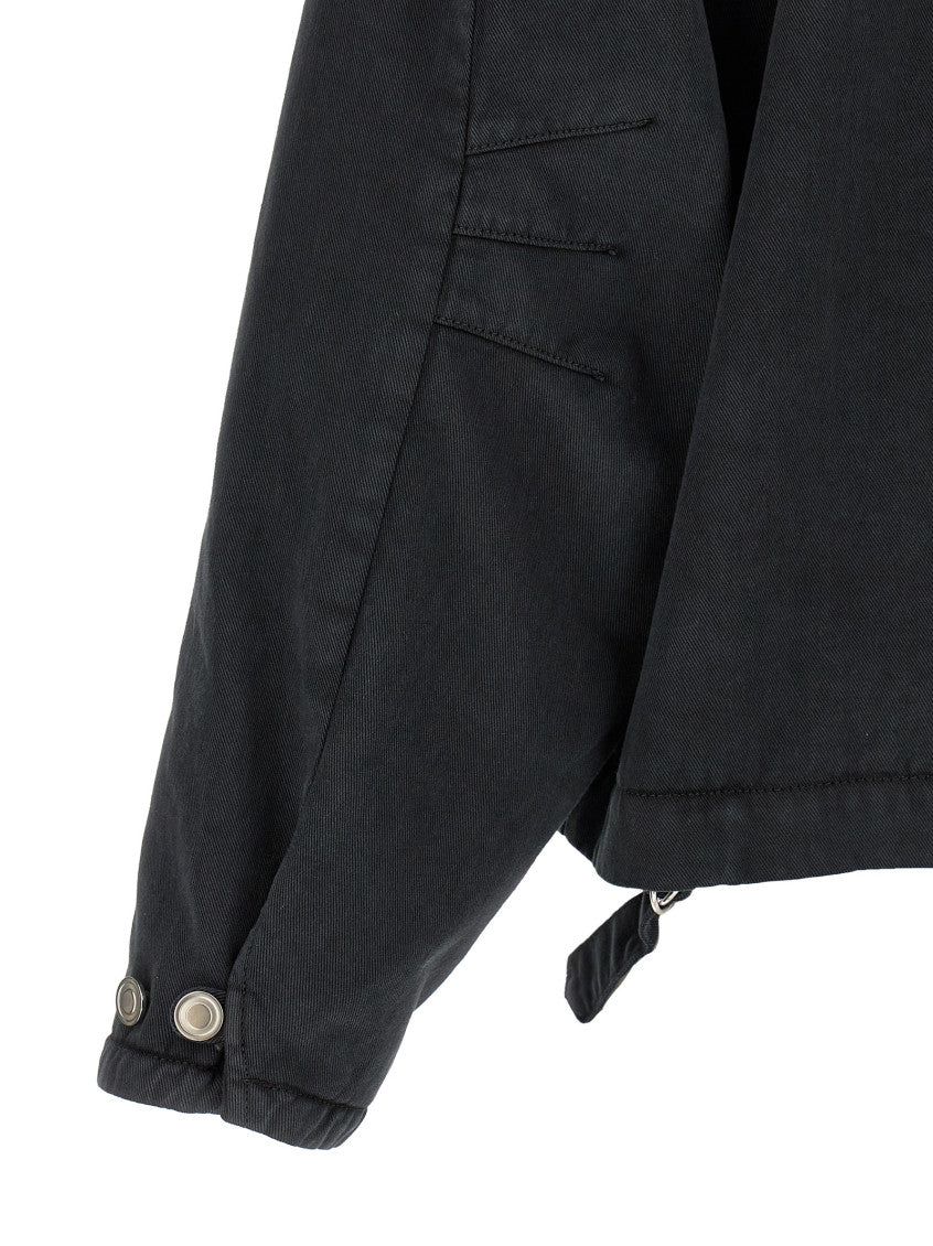 Black Solid Hooded Jacket 4